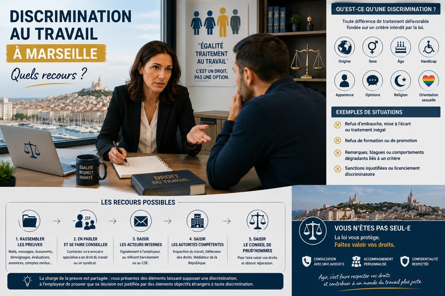 Discrimination au travail à Marseille : quels recours ?